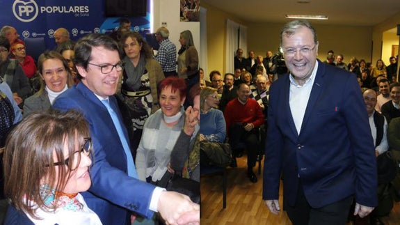 Mañueco ayer en Soria, y Silván, en Valladolid