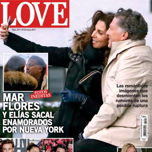 Mar Flores y Elías Sacal, juntos en la portada de 'Love'.