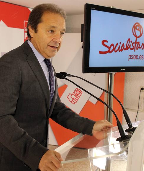 El diputado nacional del PSOE por Segovia, Juan Luis Gordo, en una intervención en la sede del partido. 