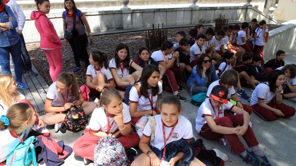 Un grupo de alumnos, en la Ceca. Tanarro