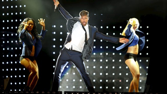 Ricky Martin en un concierto. 