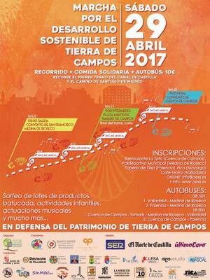 Cartel de la Marcha por el desarrollo sostenible de Tierra de Campos. 