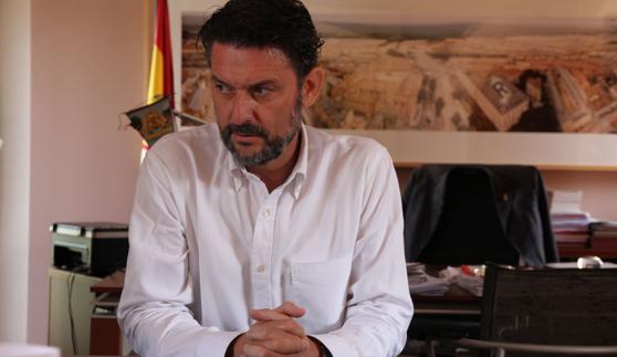 El alcalde del Real Sitio, José Luis Vázquez, en su despacho. Tanarro