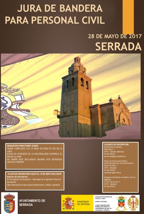 Serrada acogerá una Jura de Bandera el 28 de mayo