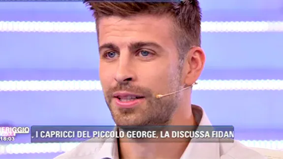 Piqué en el programa de la televisión italiana 'Pomeriggio 5'. 