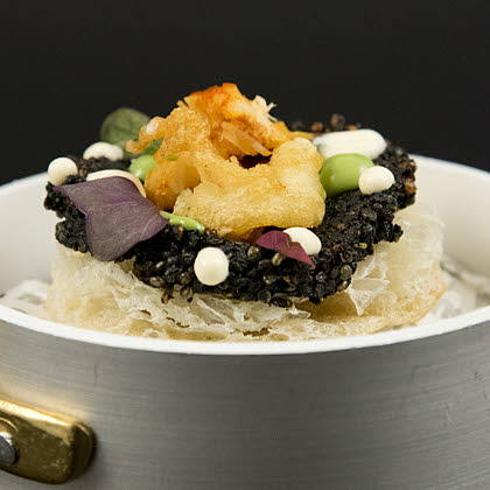 'Socarrat de quinoa', del Restaurante 'Rioluz'. Pincho de Oro de 2016.