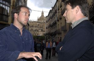 Álvaro Ybarra y Javier del Pino, ayer en Segovia. / JUAN MARTÍN-EFE