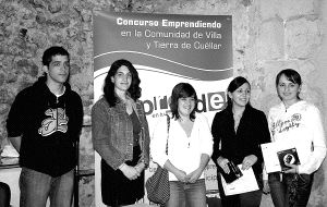 Los ganadores del concurso de emprendedores de la comarca de Villa y Tierra. / M. R.