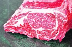 , con la grasa infiltrada. / NUESTRO BUEY WAGYU
