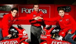 Barberá, Dani Amatriain y Lorenzo, en la etapa del equipo Fortuna en la categoría de 250 cc./ STRINGER