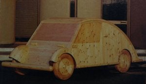 Maqueta a tamaño natural del 'Coche Maximun', prototipo de Le Corbusier. ::
EL NORTE
