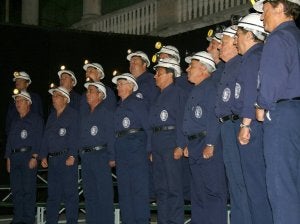 Actuación del coro minero de Turón, el sábado por la noche, en Cuéllar. ::
M. R.