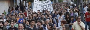 Manifestación de los 'indignados'. ::                             CÉSAR PÉREZ