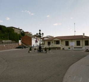 Villalba de Guardo, desde la zona de descanso del carril-bici.