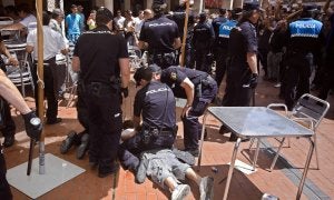 La Policía detiene a un joven tras la constitución del Ayuntamiento burgalés. ::                             F. ORDÓÑEZ-ICAL