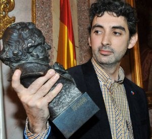 David Pinillos, con el Goya. Javier Segovia