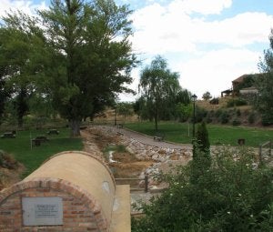 El recuperado parque de la Fuente en Osornillo.