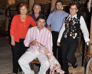 El lechazo asado, en Sacramenia