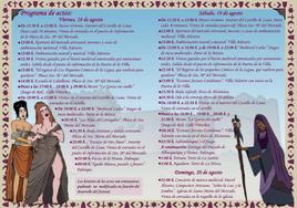 Programa de actos del XXVIII Festival Medieval