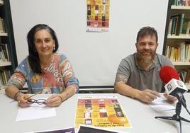 Ángela Robles y Jesús Martín en la presentación del cartel