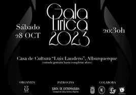 Cartel anunciador de la Gala Lírica
