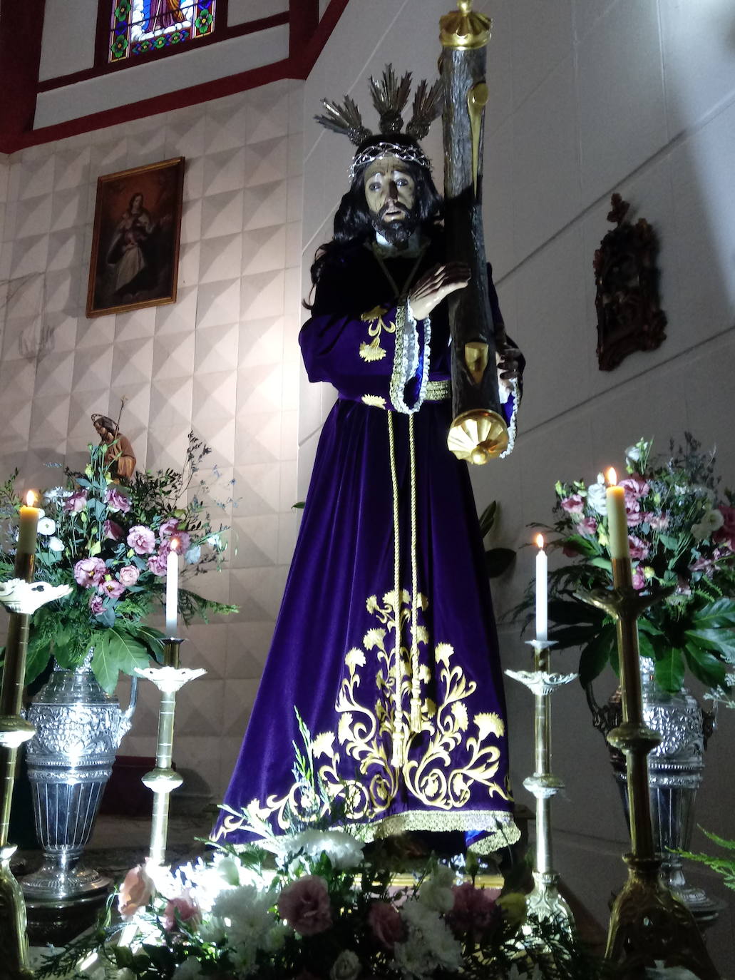 Imagen del Nazareno, titular de la Cofradía de la Santa Cruz y Hermanos del Señor, el día 14 de septiembre. 