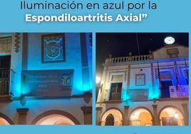 En ciudades como Badajoz se ha visibilizado esta enfermedad iluminando de azul edificios públicos.