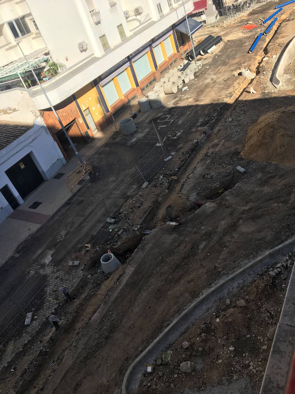 Las obras de la plaza de Extremadura se están ejecutando en plazo. 