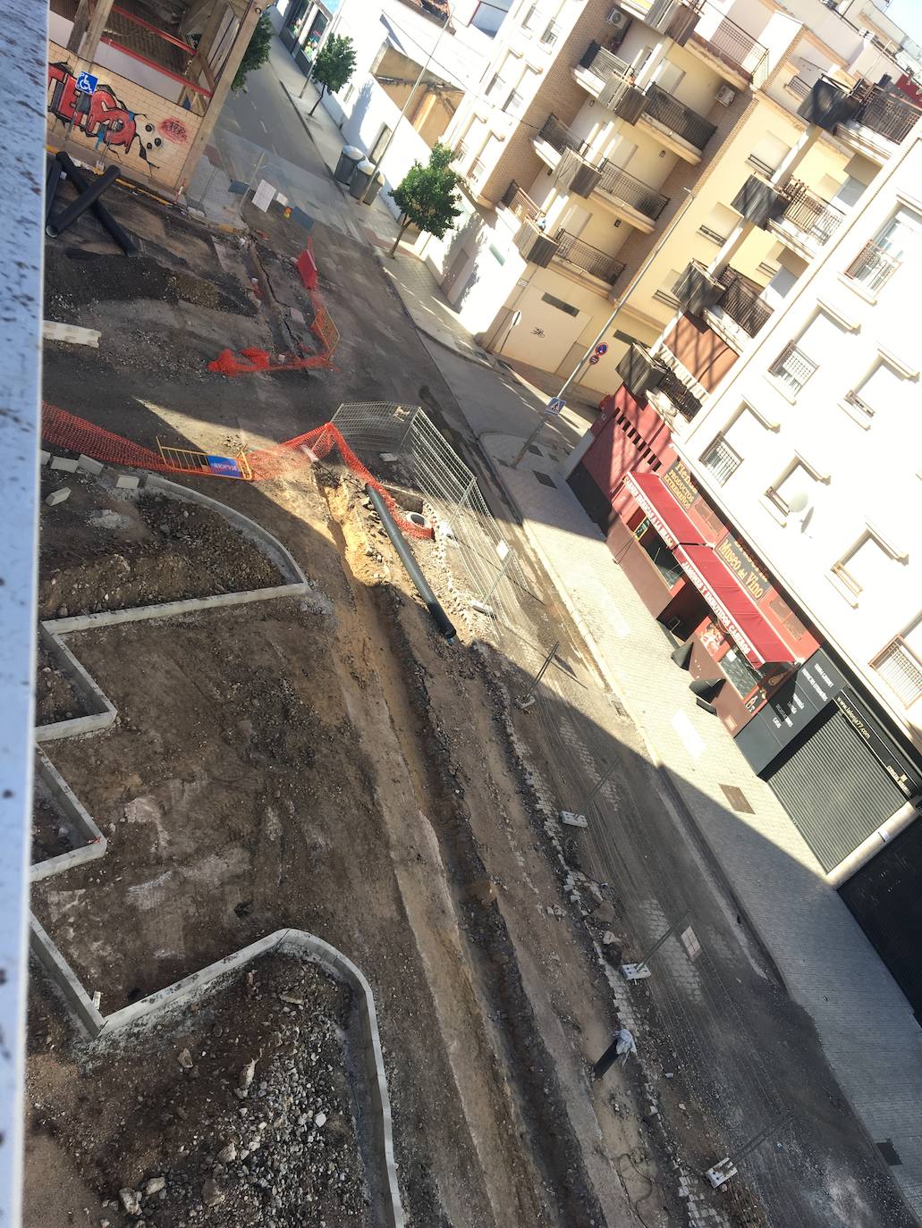 Las obras de la plaza de Extremadura se están ejecutando en plazo. 