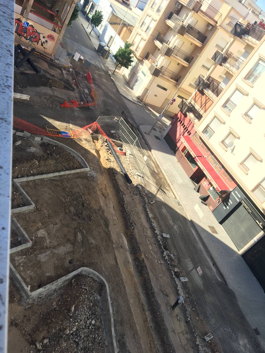 Las obras de la plaza de Extremadura se están ejecutando en plazo. 
