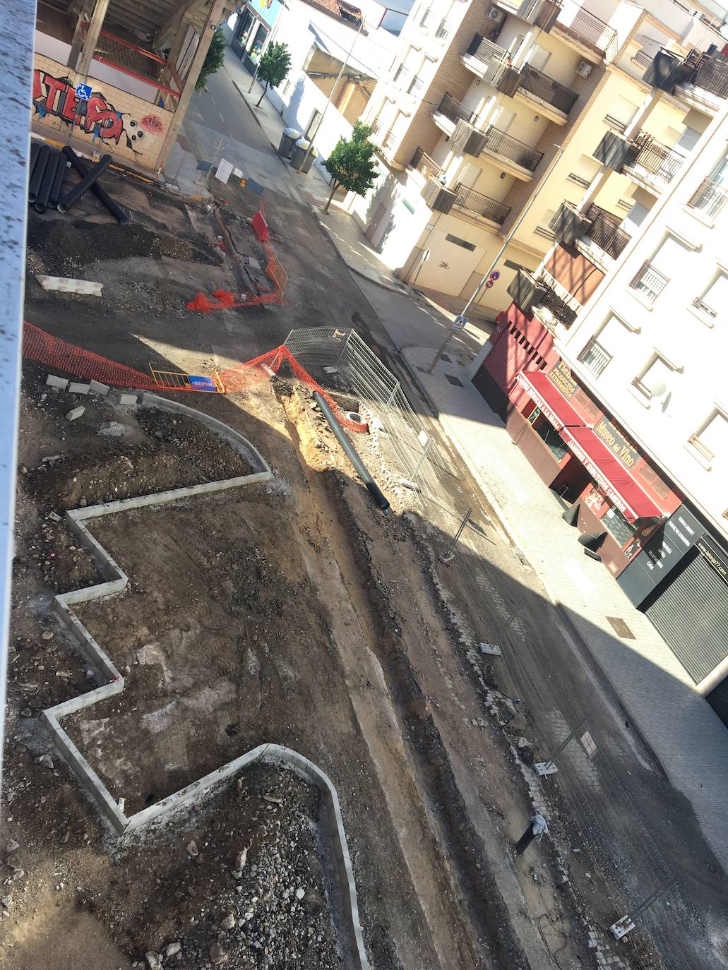 Las obras de la plaza de Extremadura se están ejecutando en plazo. 