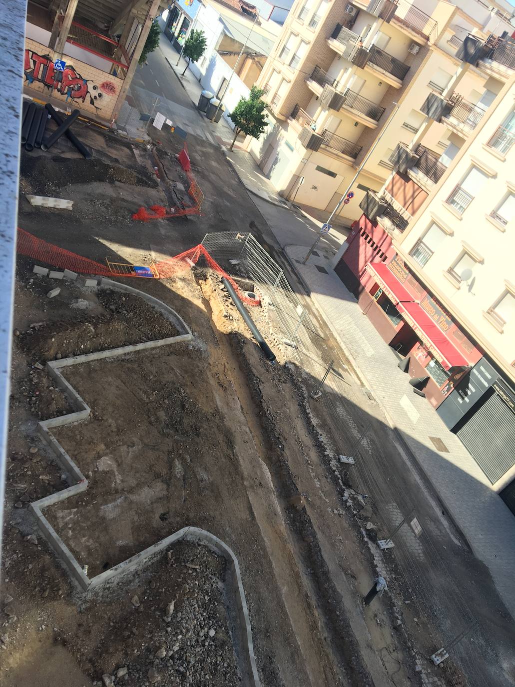 Las obras de la plaza de Extremadura se están ejecutando en plazo. 