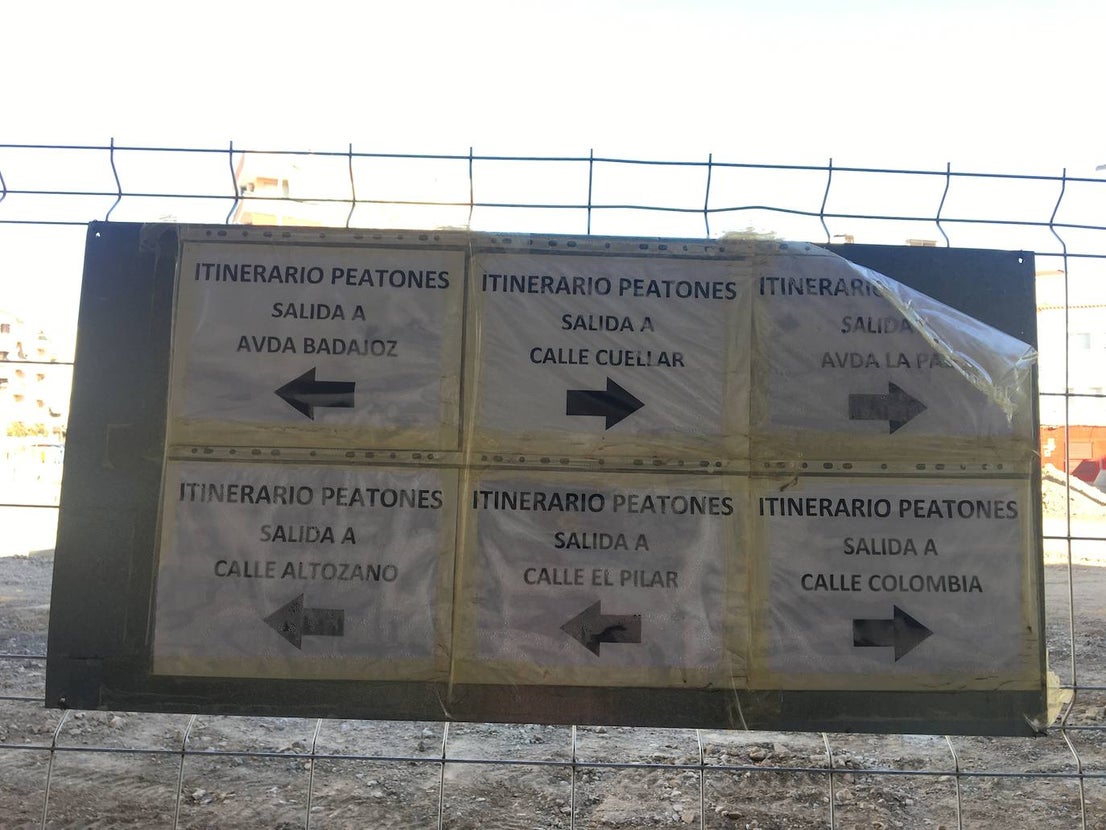Las obras de la plaza de Extremadura se están ejecutando en plazo. 