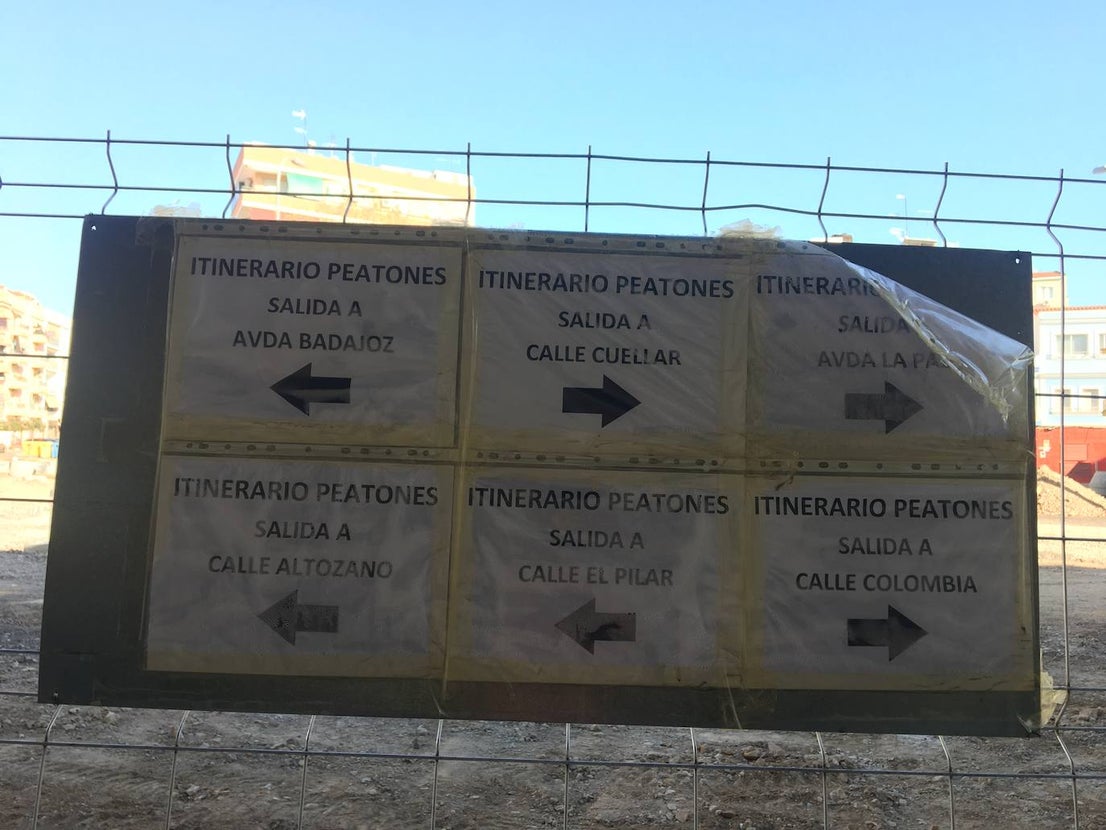 Las obras de la plaza de Extremadura se están ejecutando en plazo. 