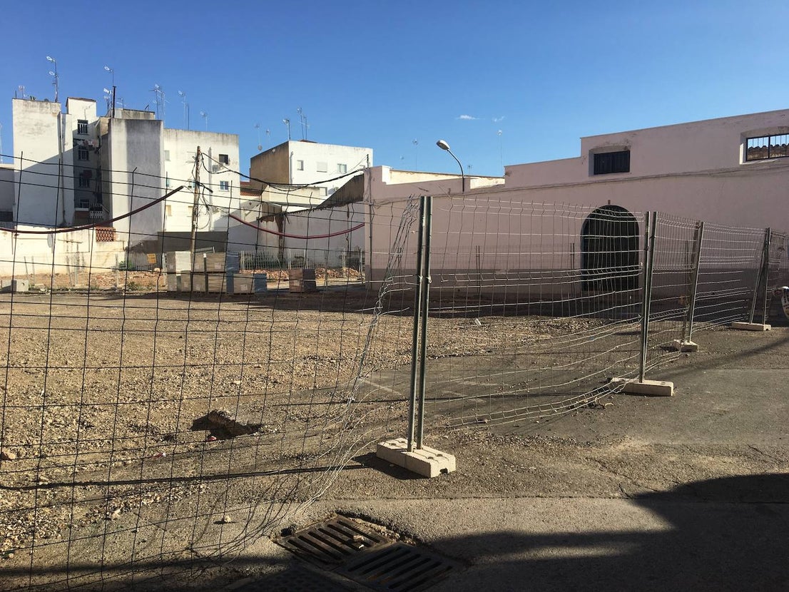 Las obras de la plaza de Extremadura se están ejecutando en plazo. 
