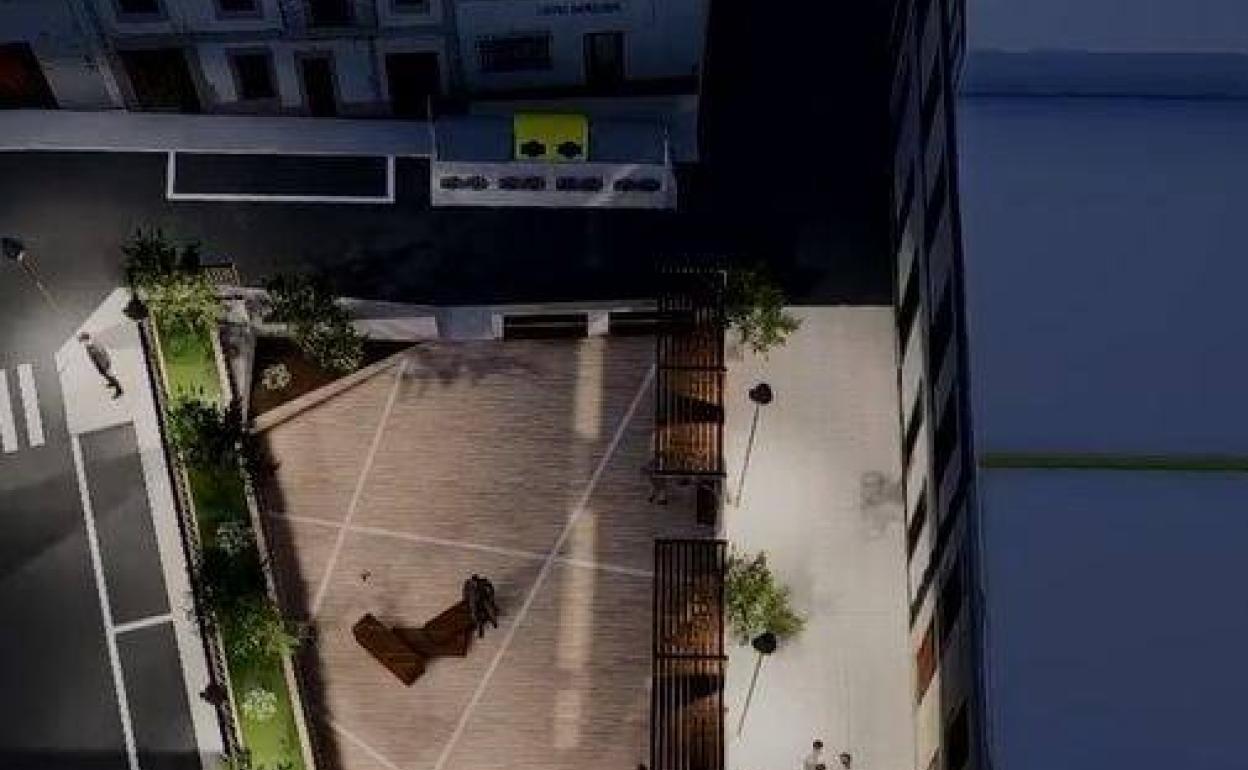 Imagen que tendrá la plaza de España tras la obra de remodelación. 