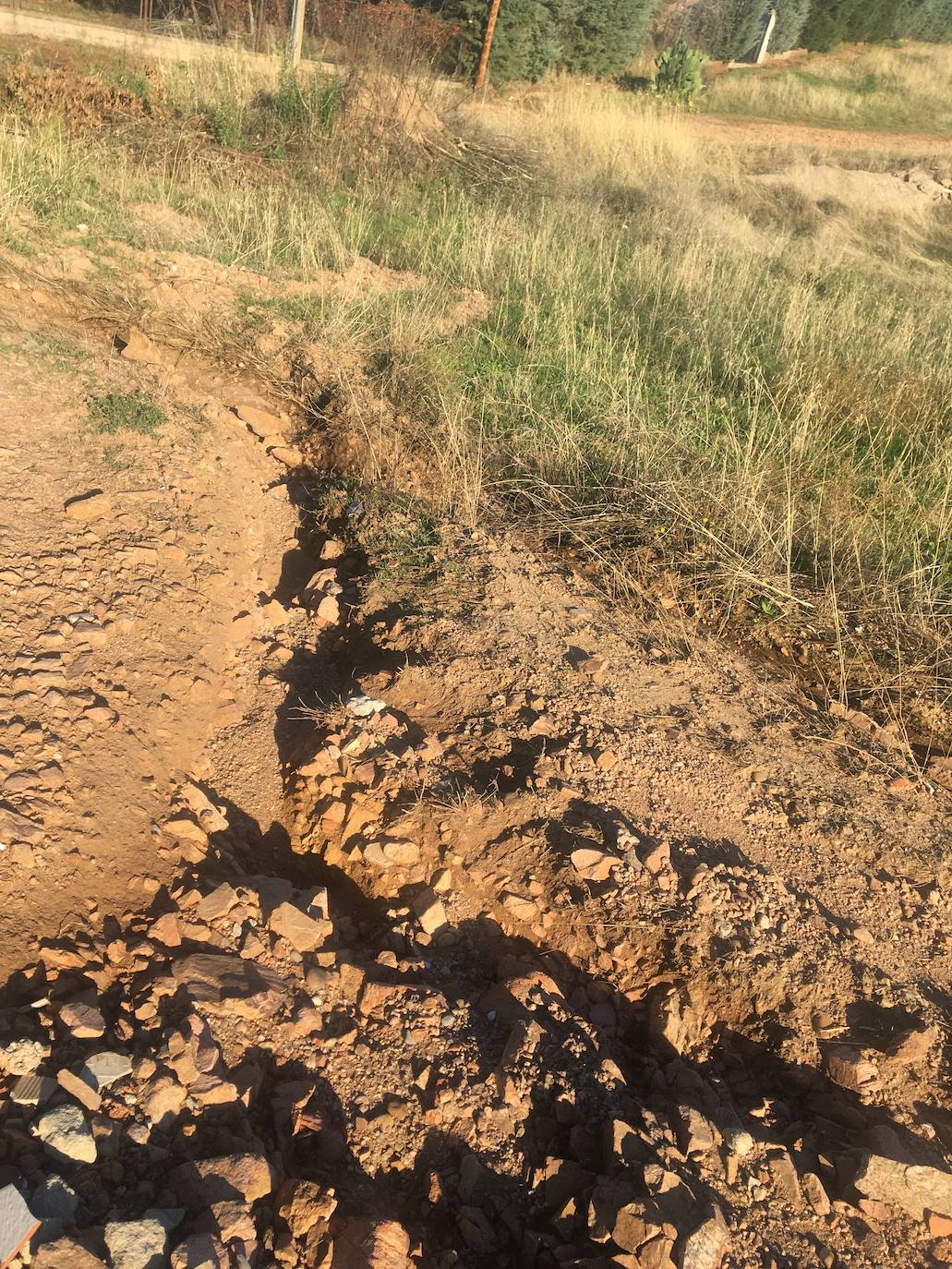 Muchos caminos han quedado afectados por las riadas.