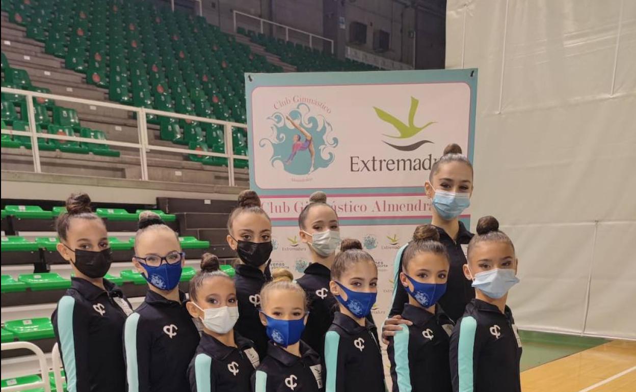 Once gimnastas del Club Gimnástico Almendralejo han sido convocadas para una concentración de la Federación Extremeña