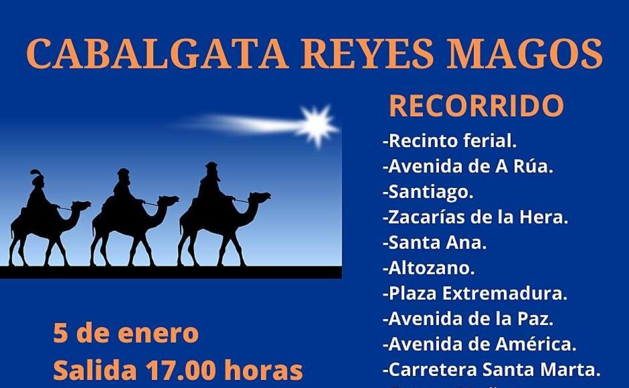 Recorrido que seguirá la cabalgata este miércoles. 