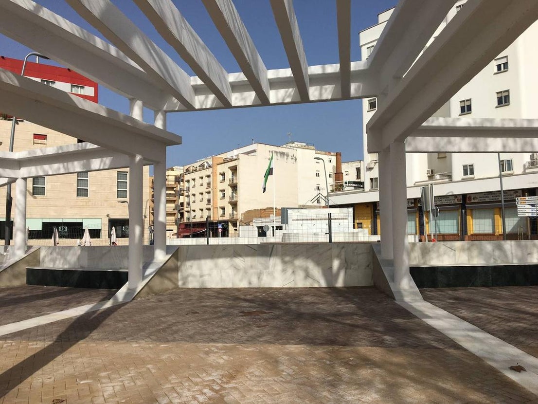 Imagen de la plaza de Extremadura tras la remodelación. 