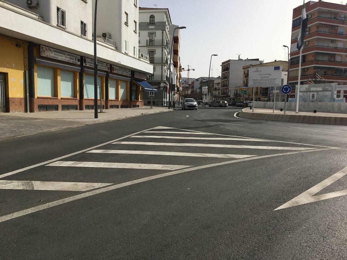 Imagen de la plaza de Extremadura tras la remodelación. 