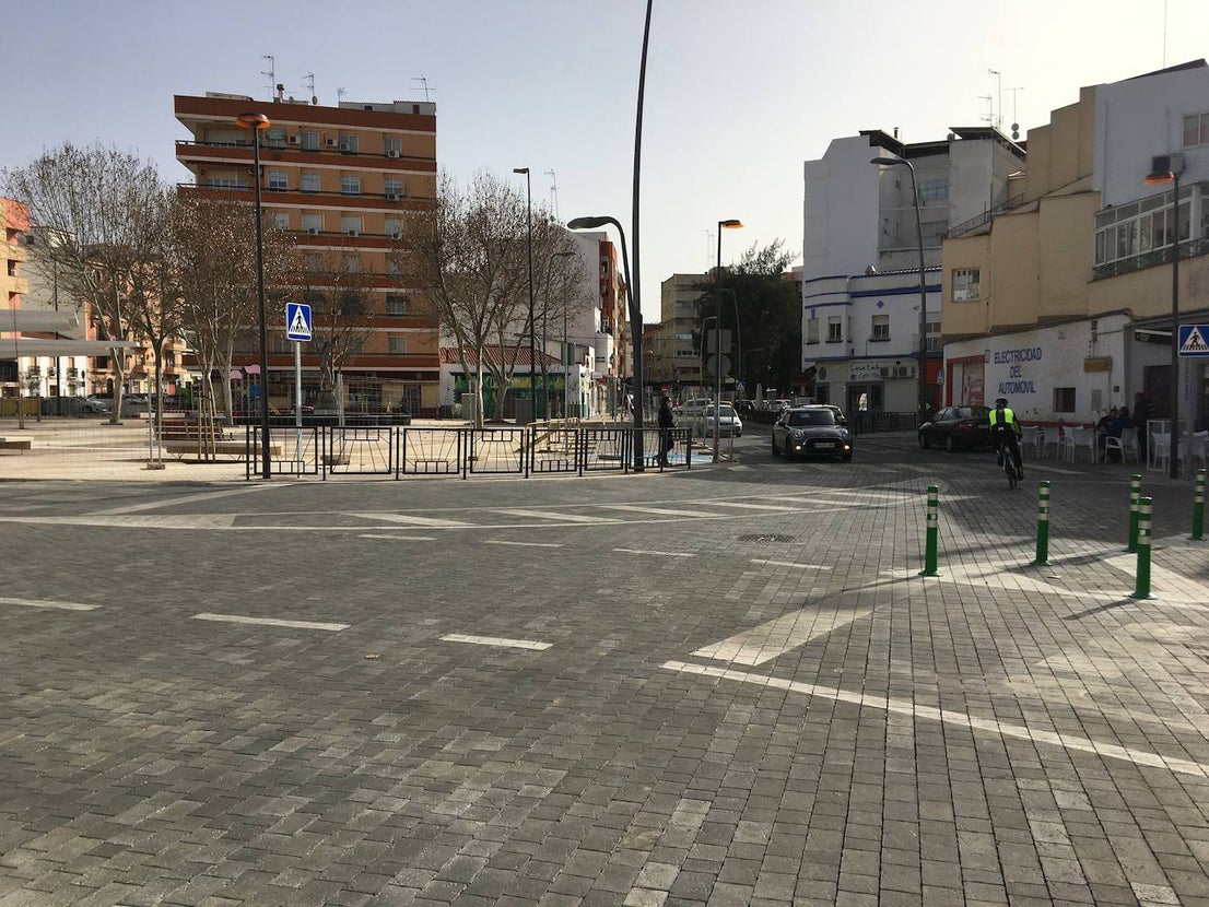 Imagen de la plaza de Extremadura tras la remodelación. 