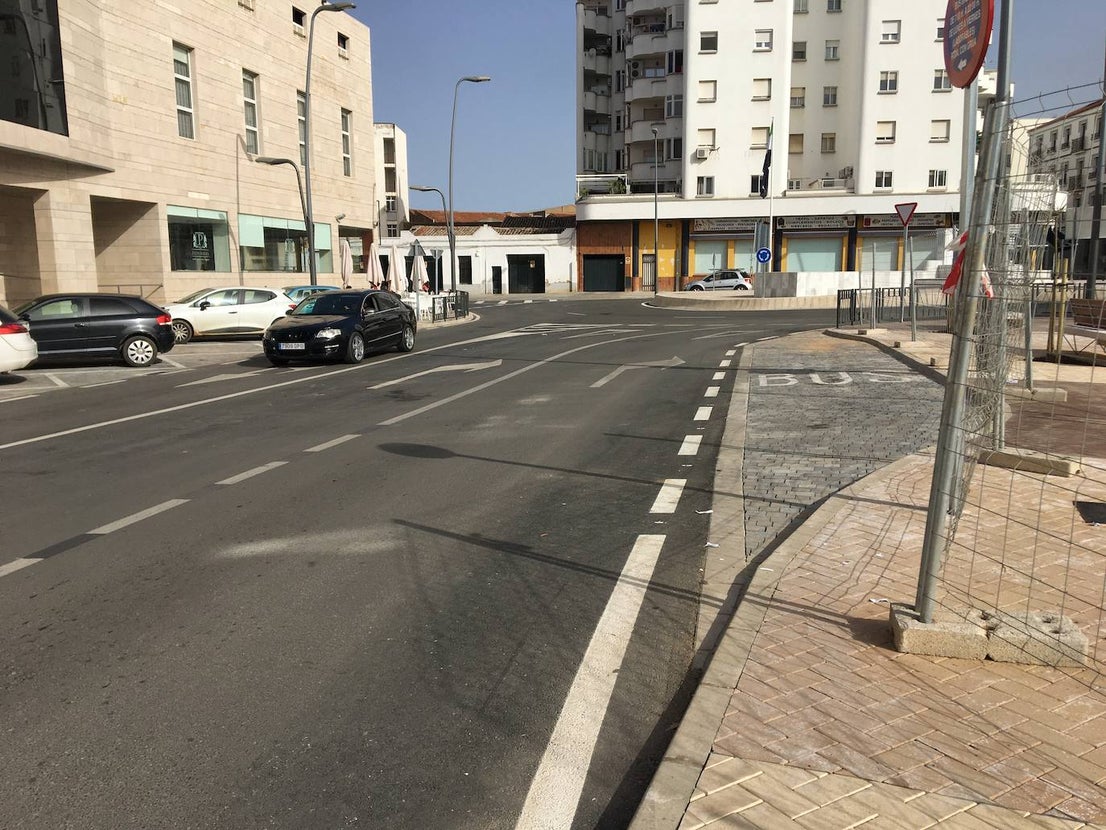 Imagen de la plaza de Extremadura tras la remodelación. 