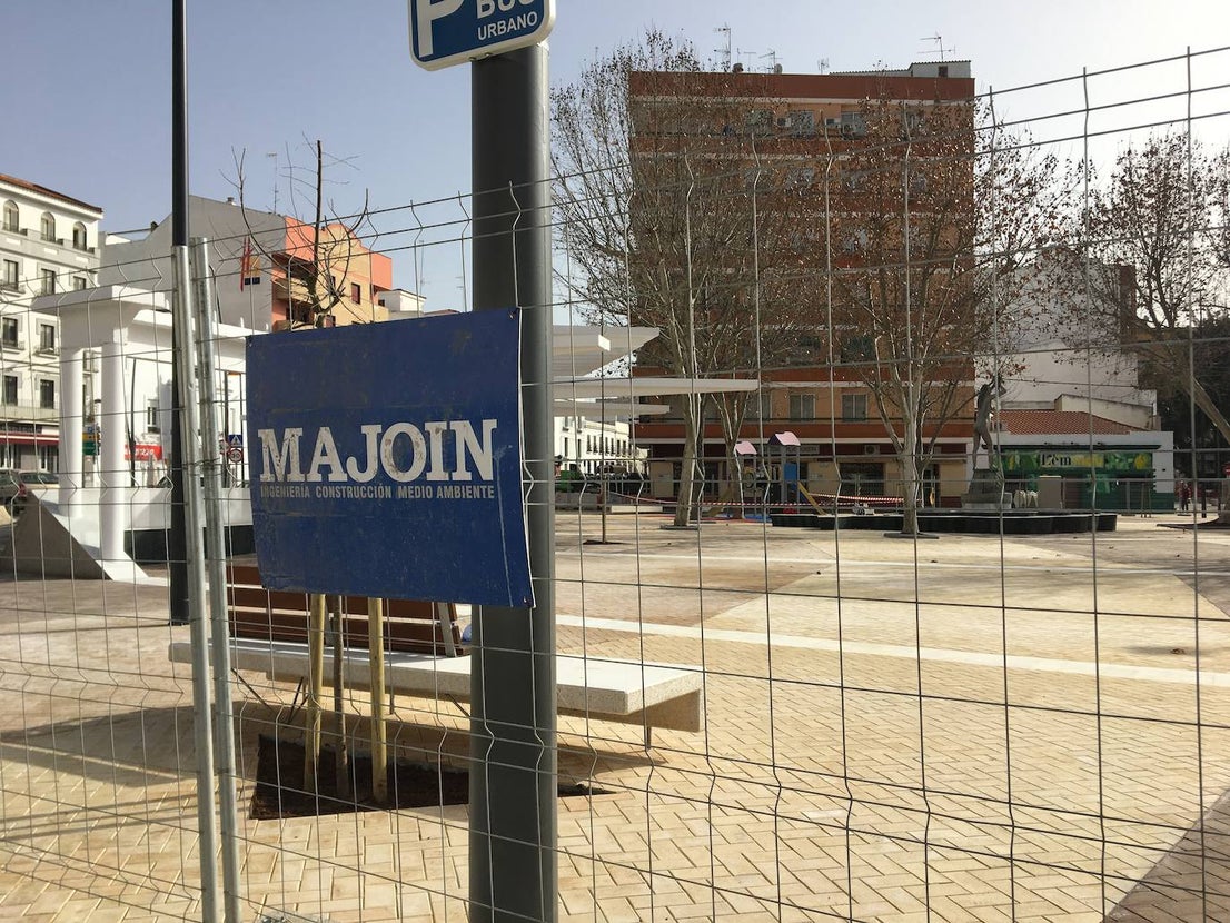 Imagen de la plaza de Extremadura tras la remodelación. 