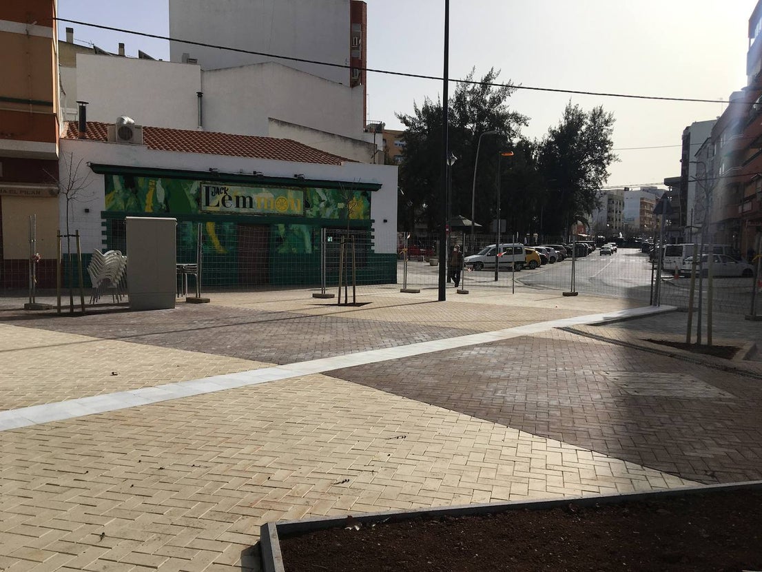 Imagen de la plaza de Extremadura tras la remodelación. 
