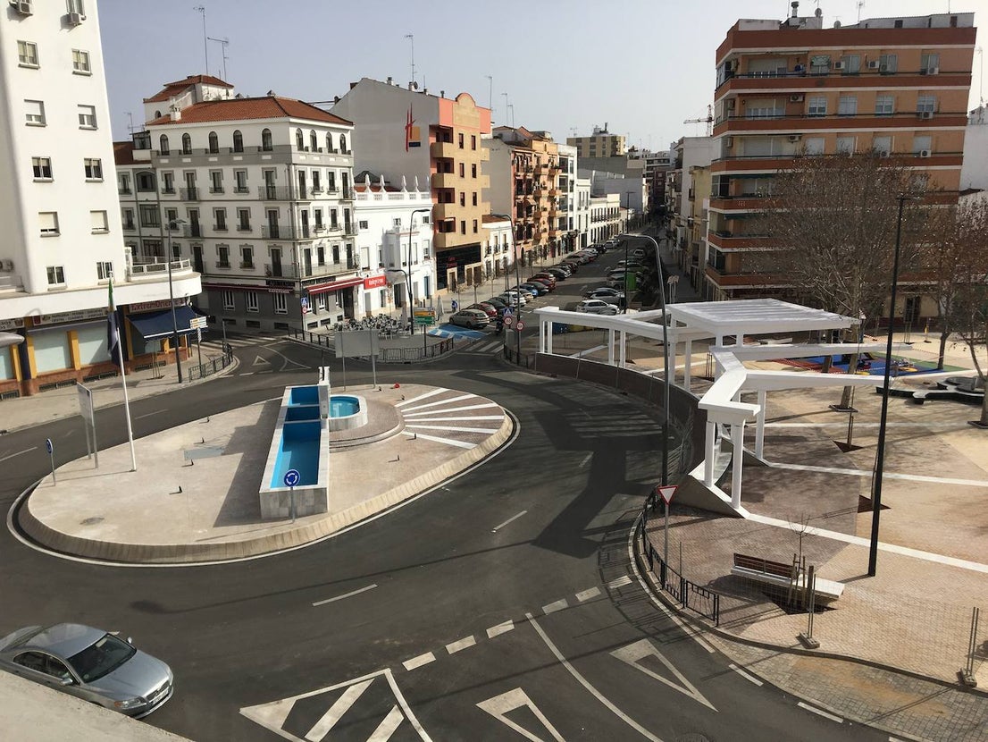 Imagen de la plaza de Extremadura tras la remodelación. 