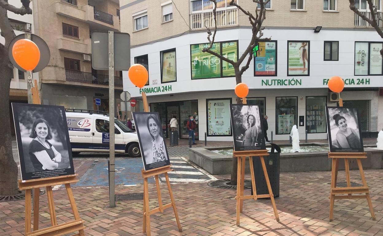Exposición fotográfica de FEAFES en la calle Real. 