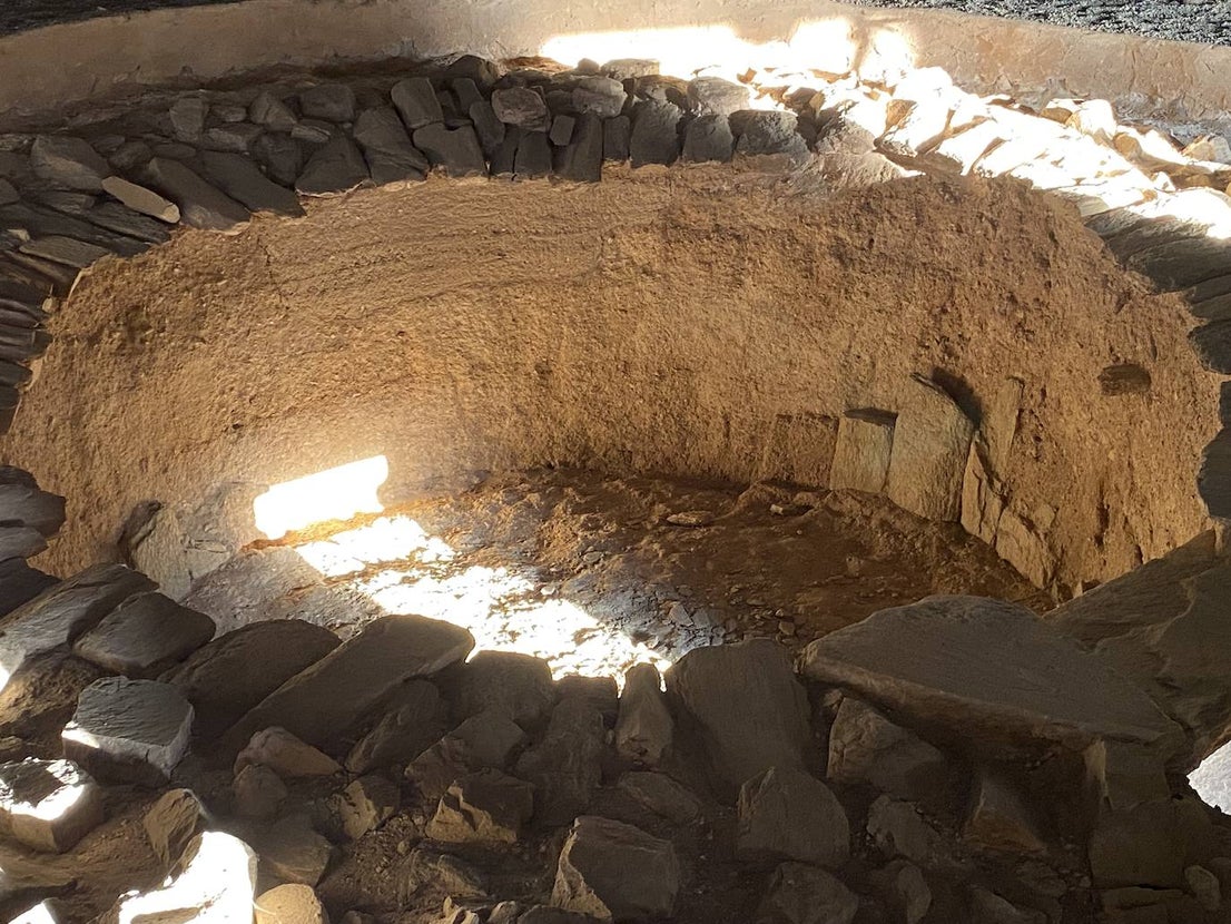 Imagen de la cámara funeraria circular de Huerta Montero. 
