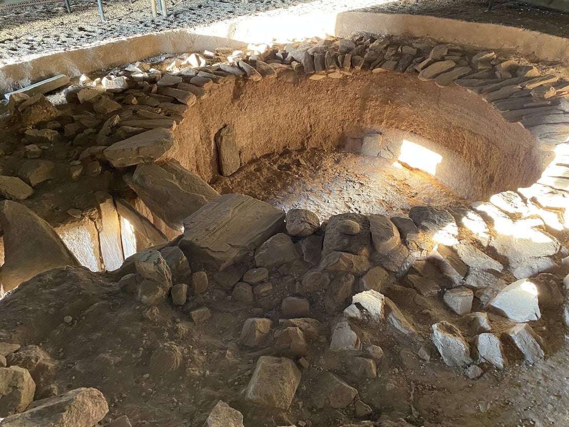 Imagen de la cámara funeraria circular de Huerta Montero. 