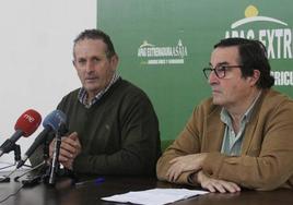 Juan Metidieri y Ángel García Blanco de Apag- Asaja Extremadura.